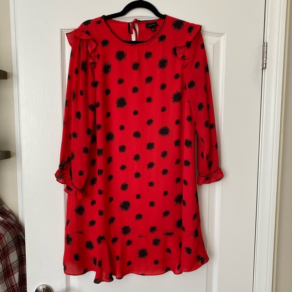 Who What Wear Ruffle Mini Dress - Picture 2 of 8